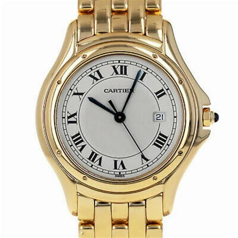 cartier ladies gold watch|Cartier gold watches for sale.